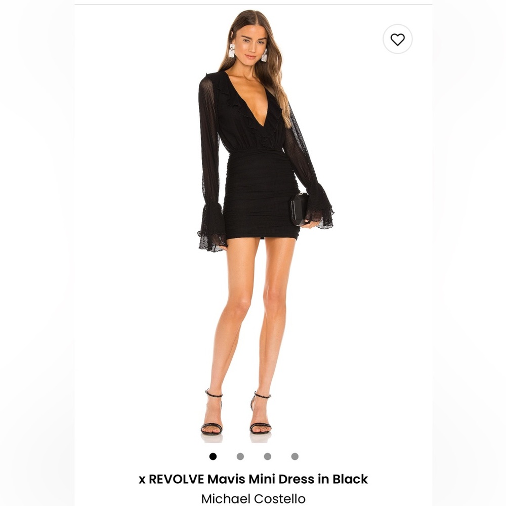 Michael Costello Black Mavis Mini Dress